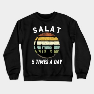 Salat 5 Times Day Muslim Prayer Design Ramadan Kareem Crewneck Sweatshirt